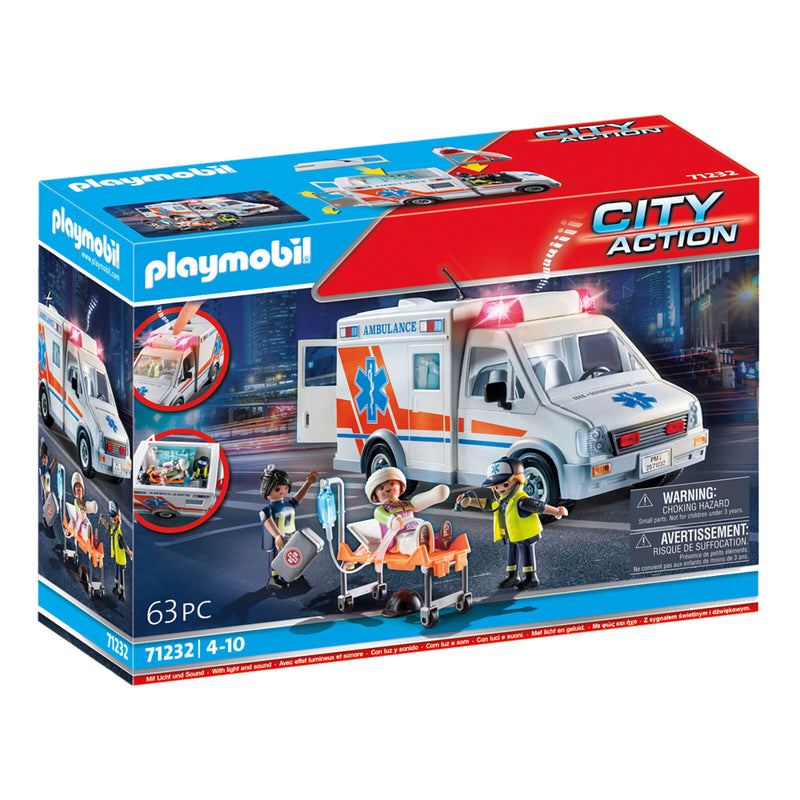 playmobil city action ambulance set in box