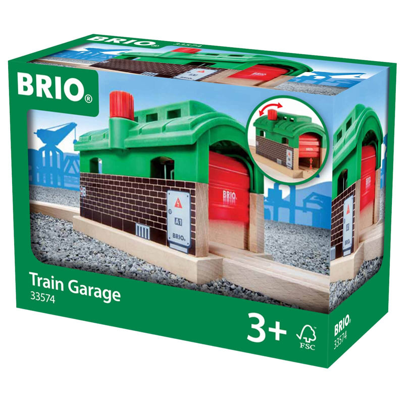 box of the brio train garage toy
