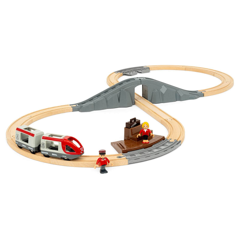 Brio figure of 8 wooden train set with train and two figures