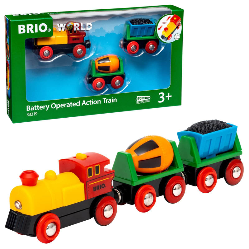 brio world battery operated train with 2 carriages