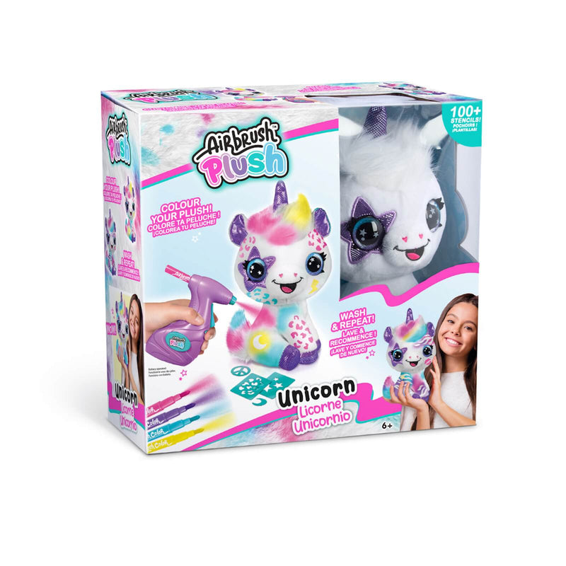 airbrush plush unicorn toy in box