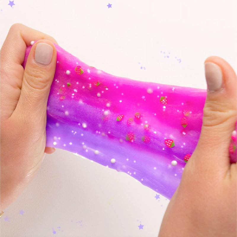 stretchy purple and pink ombre slime