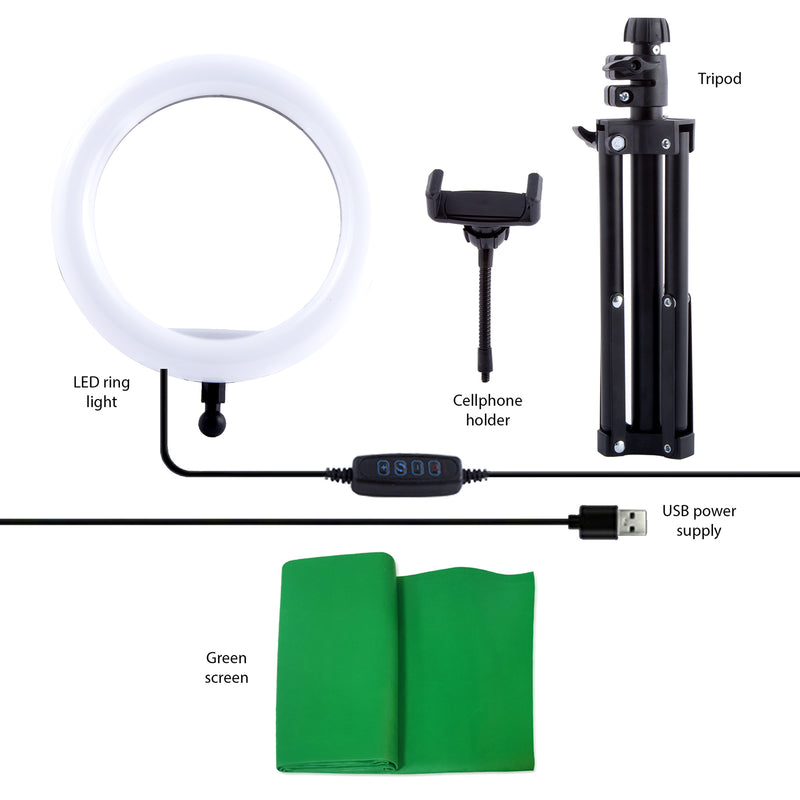 contents of the ring light studio kit