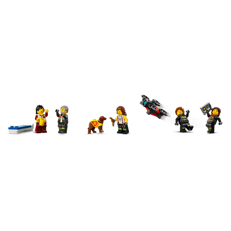 Image of Lego minifigures in fire themed set
