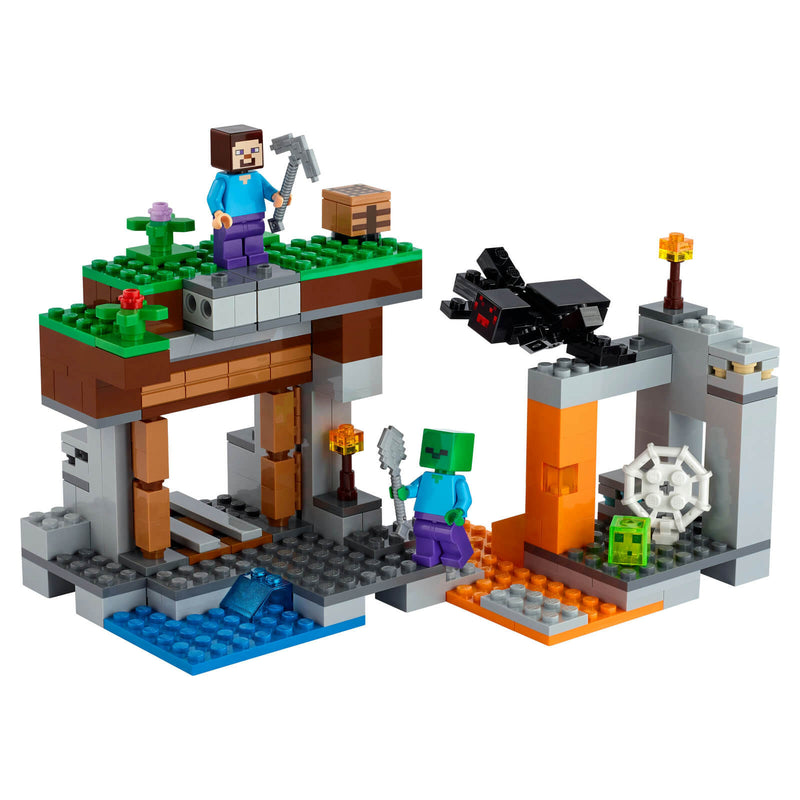 lego minecraft building set with spider zombie and slimes