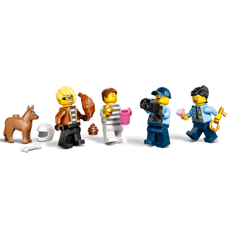 lego city 4 police themed minigures and police dog