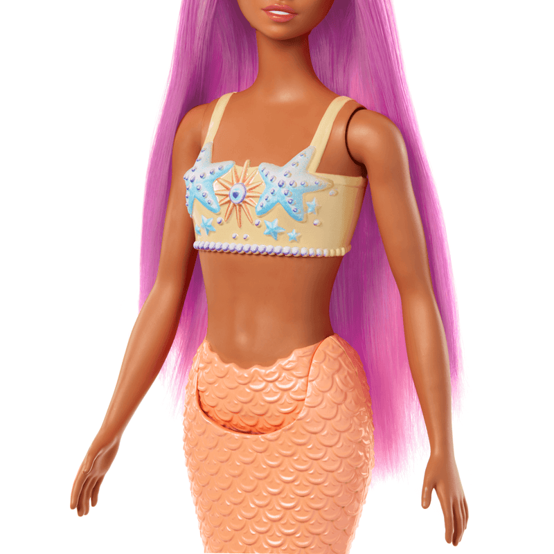 close up of mermaid barbie body