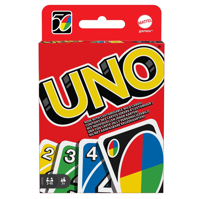 uno card game in card packaging