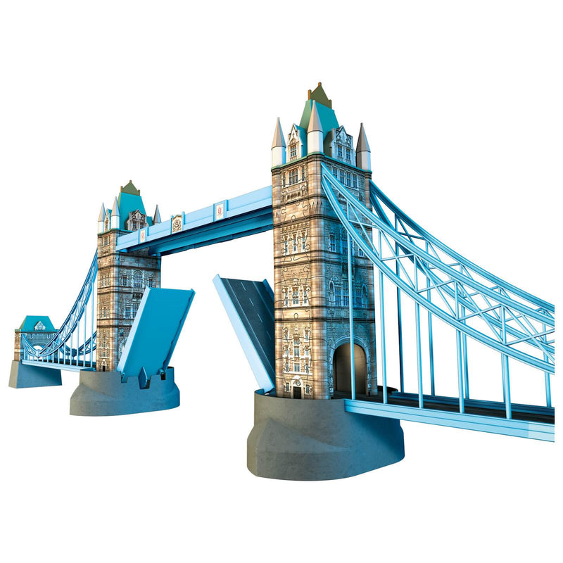 close up of the 3D jigsaw puzzle of tower bridge by Ravensburger