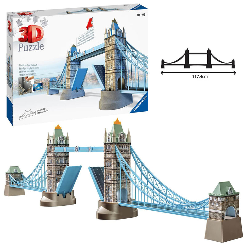 Ravensburger 3D tower of bridge jigsaw set and product box