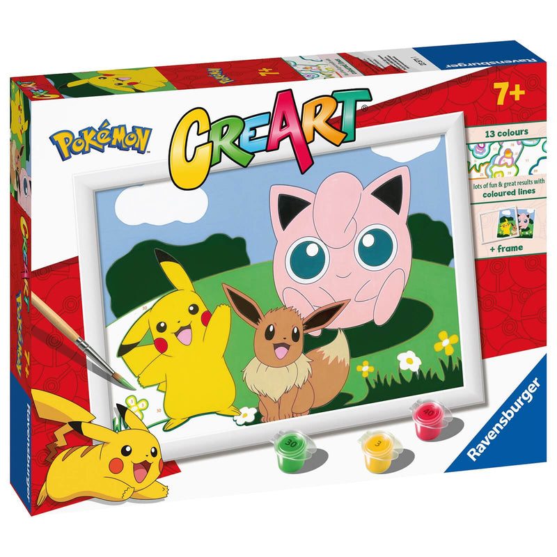 CreArt paint by numbers pokemon character set in box