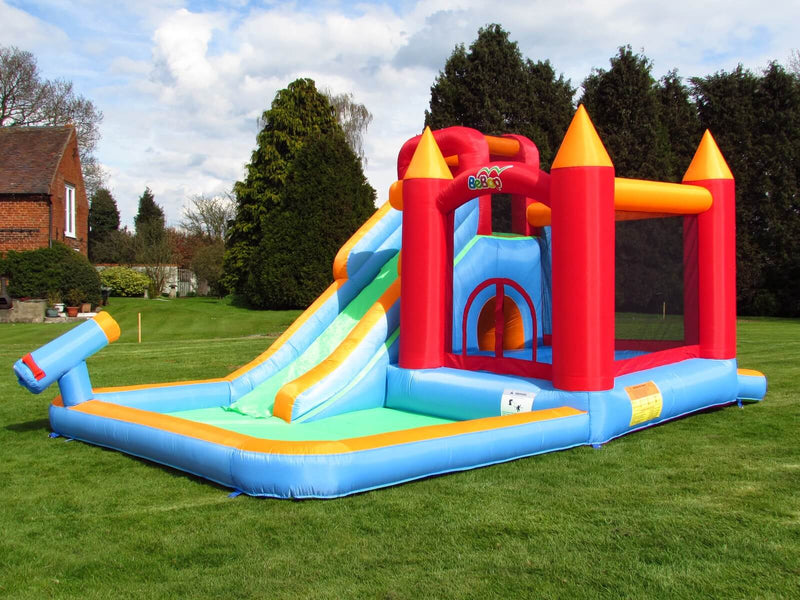 Bebop Wild Splash Inflatable Bouncy Castle and Slide