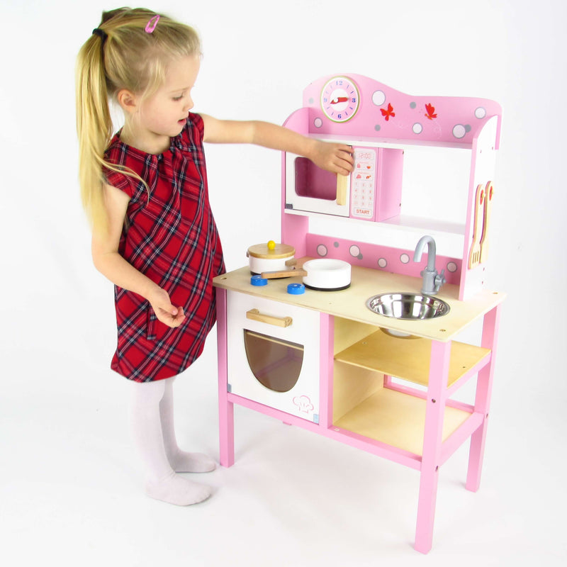 Butternut Wooden Play Kitchen And Accessories
